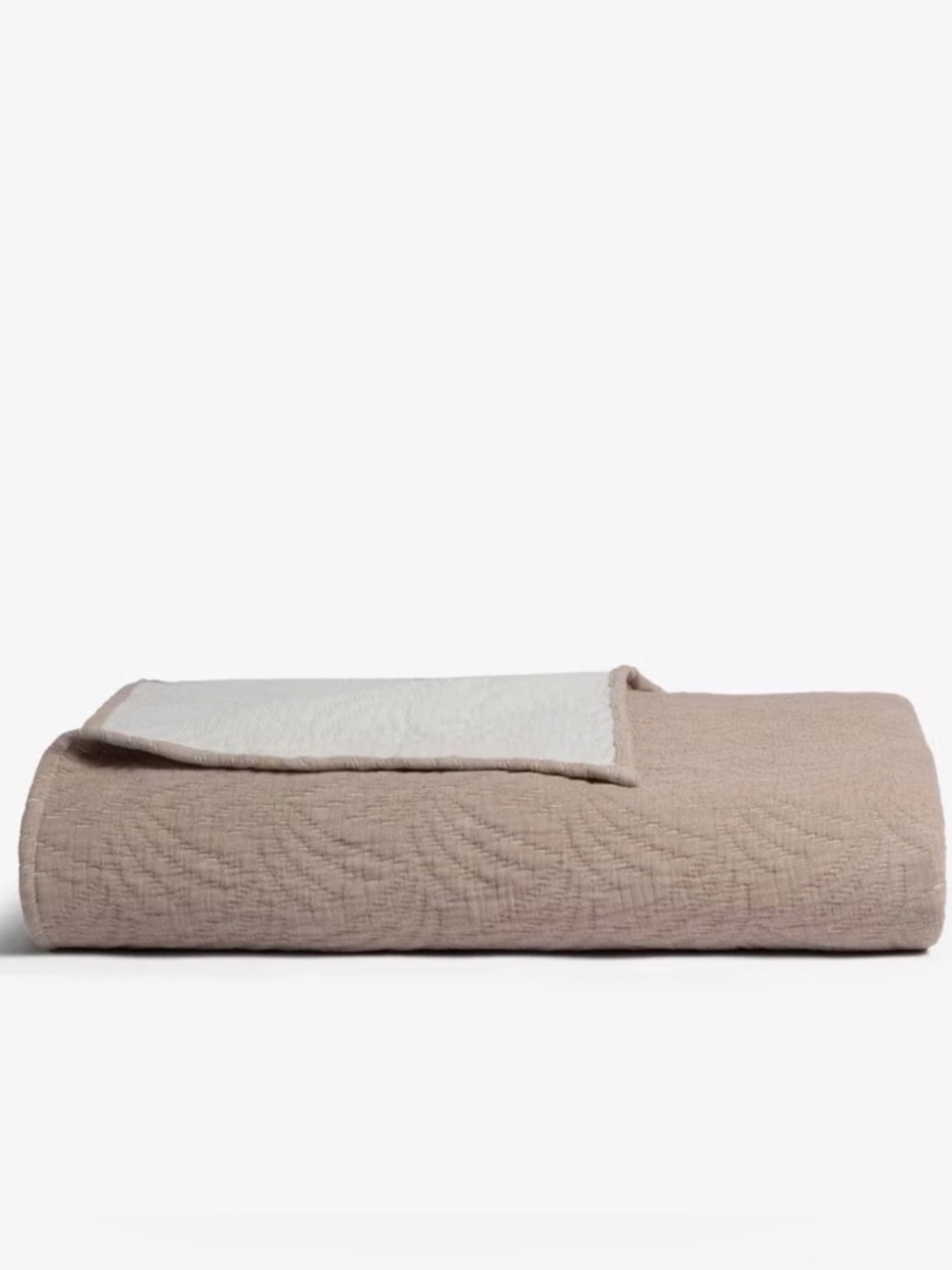 Palm Jacquard Bed Blanket Queen/King Pecan - Parachute NEW